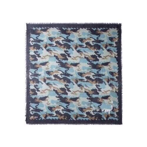 ELFWISH 2020 Camouflage Slogon LETTERS Printed THIN SOFT BIG SCARF SHAWL FRAYED HEM FOR WOMAN NEW HOT SALE