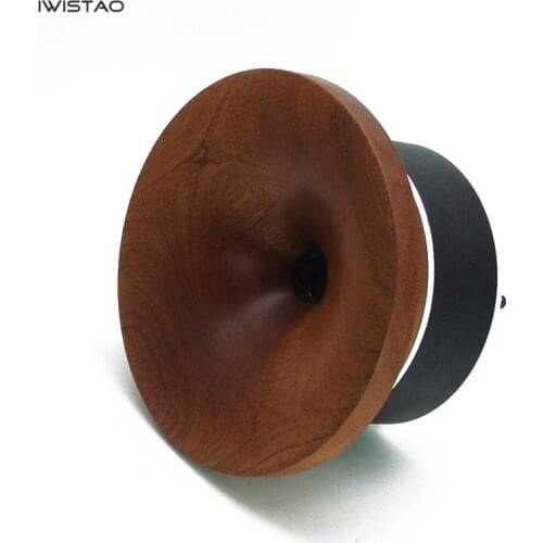 IWISTAO Solid Wood Horn HIFI Horn Super Tweeter Driver Head 1 inch 8 ohms Max 40W 1.2-32Khz Compensation for Full Range Unit