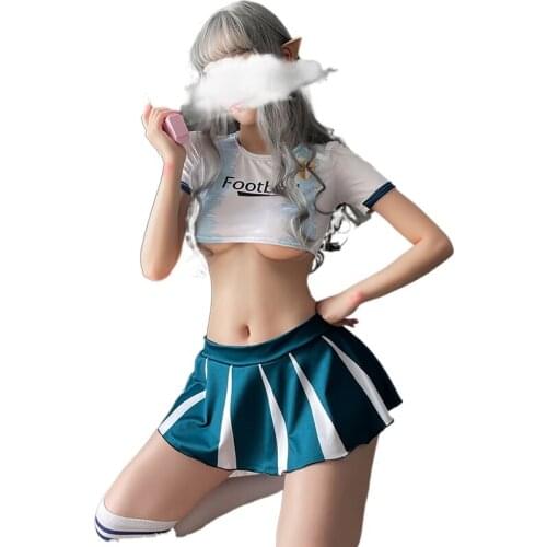 Cosplay Costume Sexi Women Jacket Top Sexy Lingerie Set Erotic Thongs Sex Skirt Underwear Ladies Dress Cheerleading Team Uniform