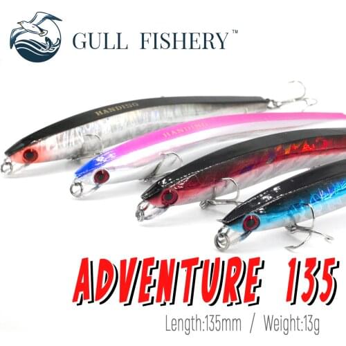 GULL FISHERY 135mm 13g Hot Model Wobblers Fishing Lures Hard Bait For Choose Sinking Minnow Quality Professional Minnow Depth1m