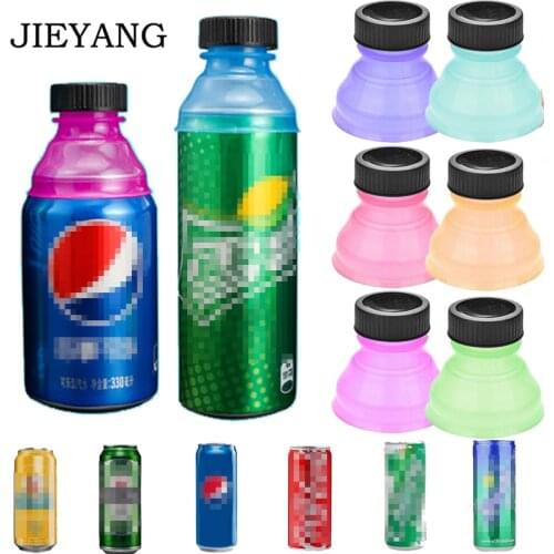 7pcs Bottle Top Lid Soda Saver Caps Top Can Cover Fizz Coke Drink Soda Lid Cap Wine Bottle Stopper Flip Protector Reusable TSLM1