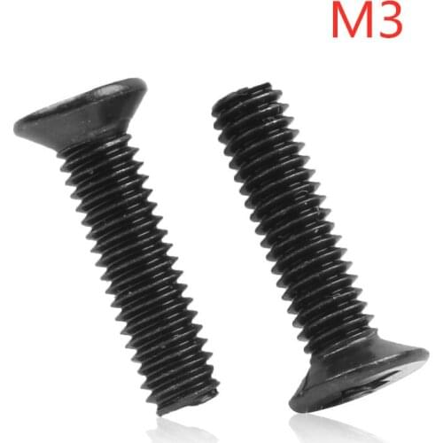 M3*4/5/6/7/8/10/12/14/16/18/20/25 Countersunk head Flat head phillips machine screw steel black KM3