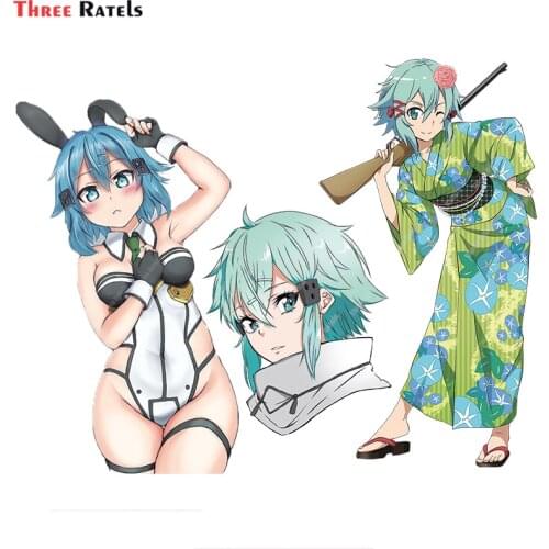 Three Ratels A643 Sinon Sword Art Online Sticker For Passat B6 Laptop School Gift Decal Waterproof Protected Vinyl Materal