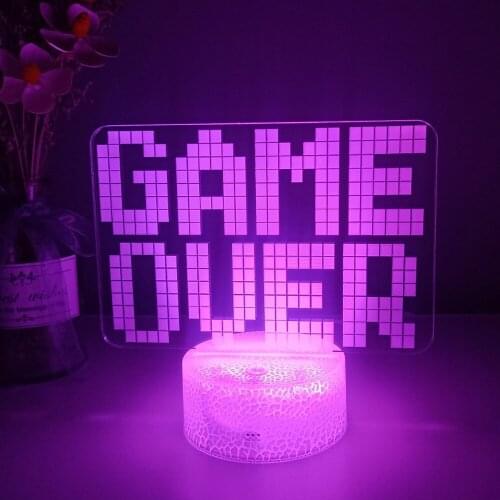 New 3D LED Table Night Light Games Console Design 7 16 Colors Changing Table Lamp Atmosphere Home Party Decor Novelty Gifts