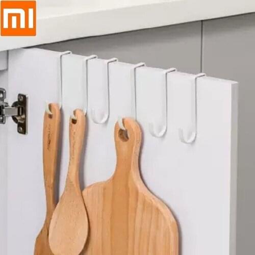 New Seamless metal double hook 2pcs Hanging storage Strong bearing capacity For kitchen door living room