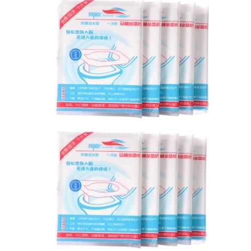 New Style 100Pcs/Pack Disposable Toilet Seat Cover Mat Waterproof Toilet Paper Pad For Travel/Camping Bathroom Accessiories
