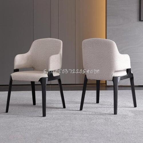 Nordic Dining Chair Modern Simple Solid Wood Back Chair Wooden Stool Le