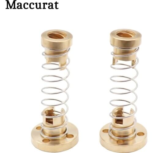 Maccuart T8 Anti Backlash Spring Loaded Screw Nut Elimination Gap Nut For 8mm Acme Threaded Rod Lead Screws DIY 3D Printer Parts