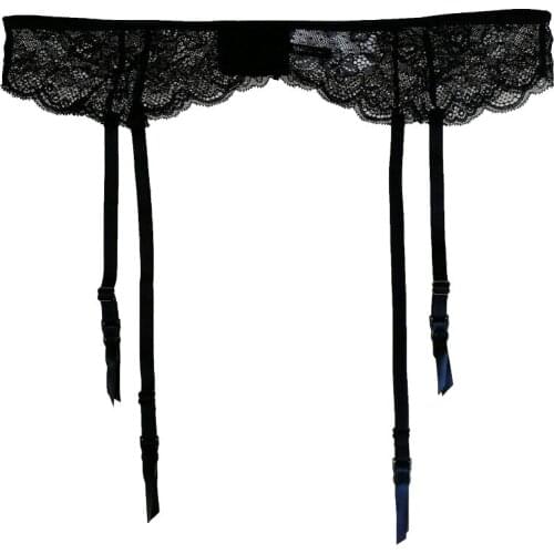 Sexy Garters Black Simplicity Women Sheer Sexy Metal Buckles/clips Garter Belt for Stockings Suspender Belts Gift GA1173