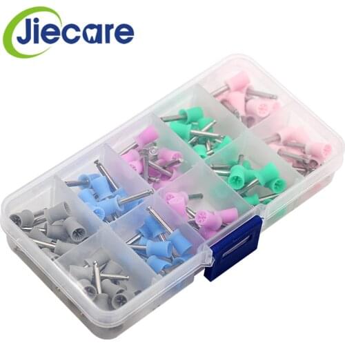 100 PCS/Box Dental Prophy Cup Rubber Polish Polishing Tooth Mixed Color For Dental Lab Free Shipping