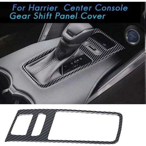 RHD Carbon Fiber Car Center Console Gear Shift Panel Cover Trim Frame for Toyota Harrier Venza 2020 2021