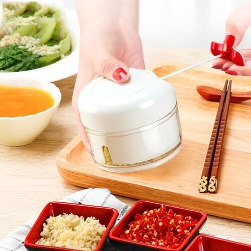 Manual Garlic Onion Masher Meat Grinder Vegetable Fruit Twist Shredder Food Chopper Kitchen Food Processor Gargets Tools Mill