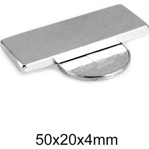 2/5/10/15PCS 50x20x4 mm powerful magnet square 50mm X 20mm N35 Strong Neodymium Magnet 50x20x4mm Permanent Magnet sheet 50*20*4