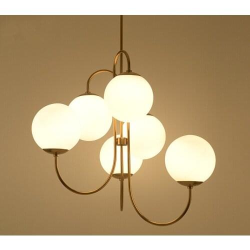 Loft Modern Nordic Pendant Light Glass Ball Hanging Lamp Luminaire for Living Dining Room Bar Restaurant Suspension E27 LED Lamp