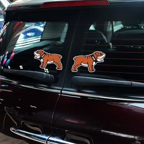 Aliauto 2 x Reflective Car Sticker Bulldog Door Warning Decal For Mini Cooper Countryman Clubman Hatch R50 51 55 53 56 F50