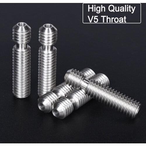 High Quality V5 Throat 3D Printer Throat V5 Heatbreak All Metal Feed MK8 Nozzle To Hotend Extruder Filament For 3D Printer Parts