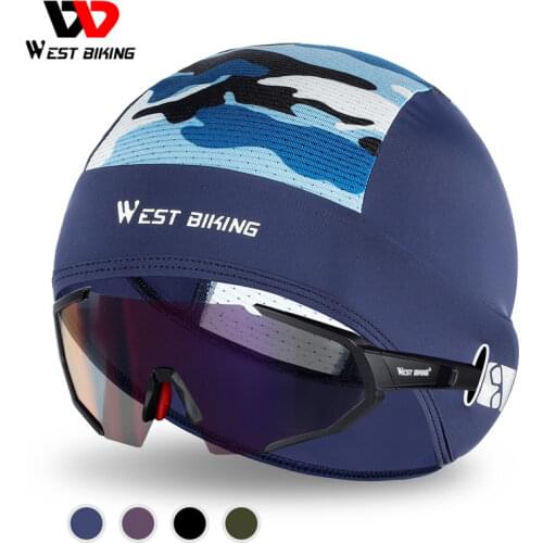WEST BIKING Summer Outdoor Sport Cycling Caps Anti-UV Cycling Helmet Liner Ice Silk Breathable Riding MTB Bike Motorcycle Hat