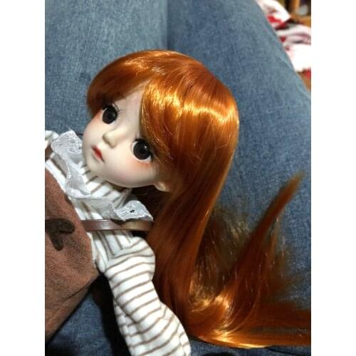 1/3 1/4 1/6 1/8 1/12 BJD SD doll wig High temperature fiber long slanted bangs and straight hair