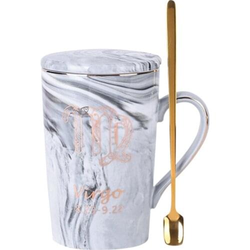 12 Constellations INS the zodiac Nordic ceramic mug cup office coffee cup water cup with a spoon