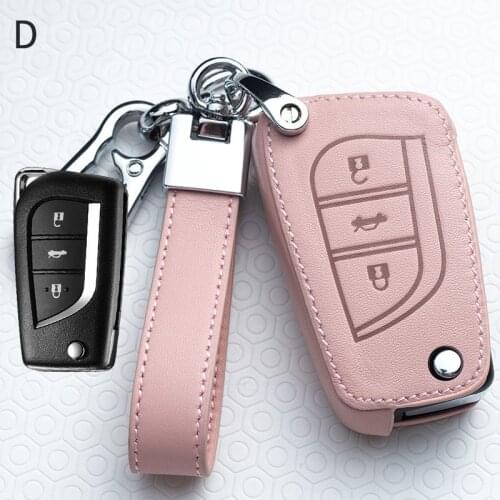 2 /3 Buttons Leather Car Key Case Shell Cover for Toyota Auris Corolla Avensis Verso Yaris Aygo Scion TC IM Accessories Auto Key