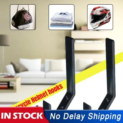 2 PCS Stainless Steel Large Motorcycle Helmet Holder Hook Multi-purpose Wall Mount Rack For Kitchen Door Cabinet