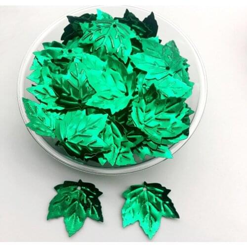 450pcs 22*21mm Maple Leaf Green Cup Loose Sequins Paillettes Sewing,Wedding Craft,Women Kids DIY Garment Accessory SFLYX