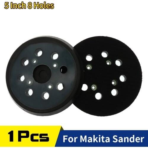 5 Inch 8-Hole 4 Bolts Backup Sanding Pad Sander Backing Hook and Loop for Makita Electric Grinder Power Tools Accessories
