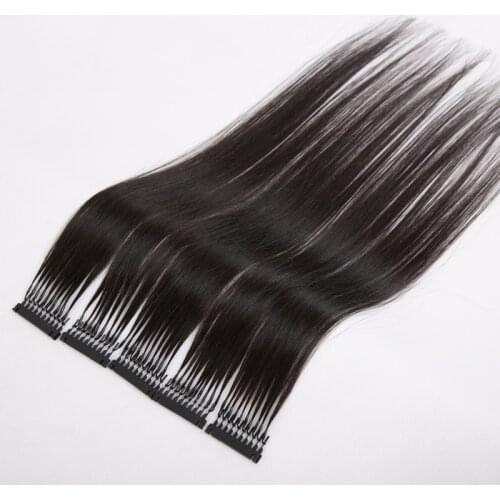 5pcs/lot 40-70cm 100% Human Hair Natural 6D Hair Extension Virgin Hair