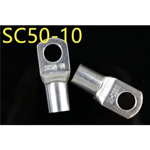 5pcs SC50-10 copper terminals copper nose Copper cable terminal Copper tin plated terminals