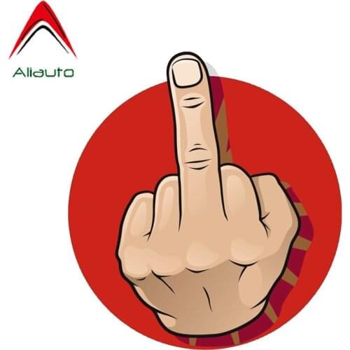 Aliauto Personality Car Sticker The Fingers of Reflective Funny Cover Scratch Creative Anti-UV Accessories PVC Decal,14cm*13cm