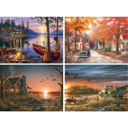 5D Diy diamond painting Countryside Scenery Full Drill diamond embroidery cross stitch mosaic Craft Kits Home Christmas Gift