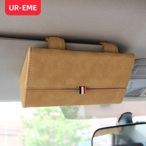 Car Glasses Case Sunglasses Storage Box Interior Accessories Glasses Holder For BMW Audi Tesla Mercedes Benz Volvo Lexus