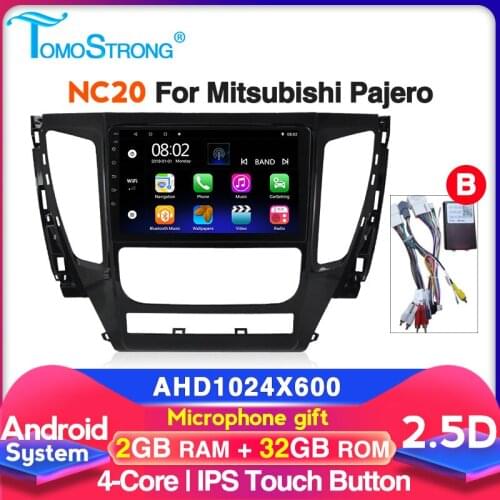 Tomostrong 2G+32G Car GPS multimedia player For Mitsubishi Pajero Sport 3 2016 2017 2018 Android head unit 2 din no dvd