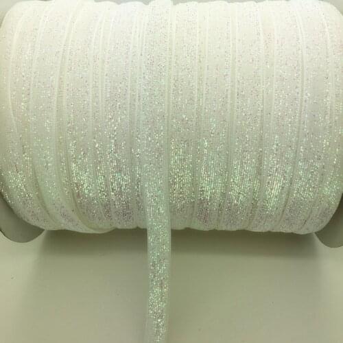 Free shipping 5 yards 3/8 "10mm Silver Glitter Velvet Ribbon Headband Clips Bow Decoration