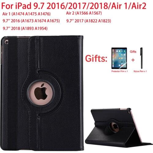 360 Degree Rotating Case For iPad 9.7 PU Leather Flip Cover For ipad Pro 9.7 2017 2018 Case For funda ipad Air 1/5 Air 2/6 Coque