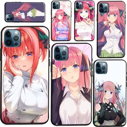 Nakano Nino Gotoubun no Hanayome Silicone Case For iPhone 12 11 Pro Max 7 8 Plus SE 2020 12 Mini X XR XS Max Back Cover