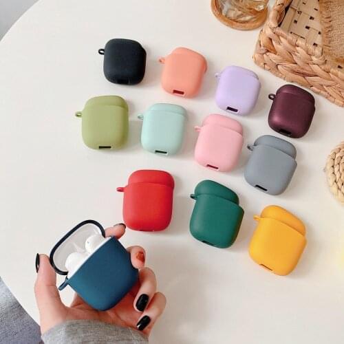 For Baseus W04 TWS Earphone Case Fashion Solid Color Matte Earphones Cover For Baseus W04 Pro Hard PC Headset Shell with Hook