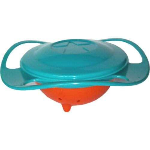 Baby Child Gyro Bowl Practical Design Children Rotary Balance Novelty Gyro Umbrella 360 Rotate Spill-Proof Solid Feeding Dishes