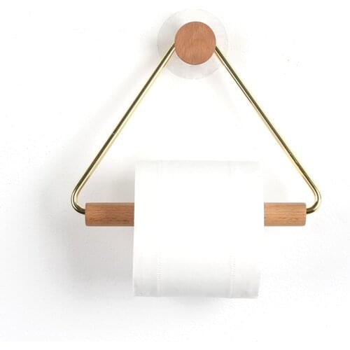 Toilet Paper Towel Dispenser Wooden Paper Roll Holder for Bathroom Contact Paper Holder Household Storage Rack
