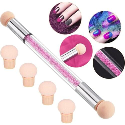 Double-headed Nail Brush Sponge Double Head Picking Dotting Gradient Pen Nail Art Tools Ombre Gradient Nails Manicure Tool