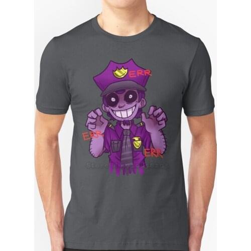 The Purple Man T Shirt Round Collar Short Sleeve T-Shirts Purple Man Purple Guy Vincent Fnaf Fnaf2 Fnaf3 Five Nights At 5Naf
