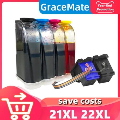 Refillable CISS Compatible for HP 21 22 for Deskjet 3915 3920 D1530 D1320 D1311 D1455 F2100 F2280 F4100 F4180 Printers