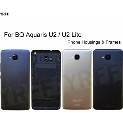 Phone Housings Frames For BQ Aquaris U2 Lite Battery Back Cover Door Housing Case Hard Plastic Mobile Accessories