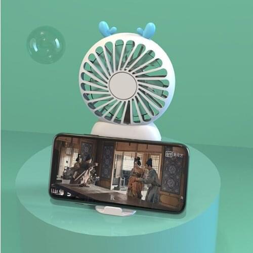 Mini Fan Desktop Phone Holder USB Rechargeable Handheld Adjustable Fans Cute Mobile Stand Office Home Summer Fashion Supplies