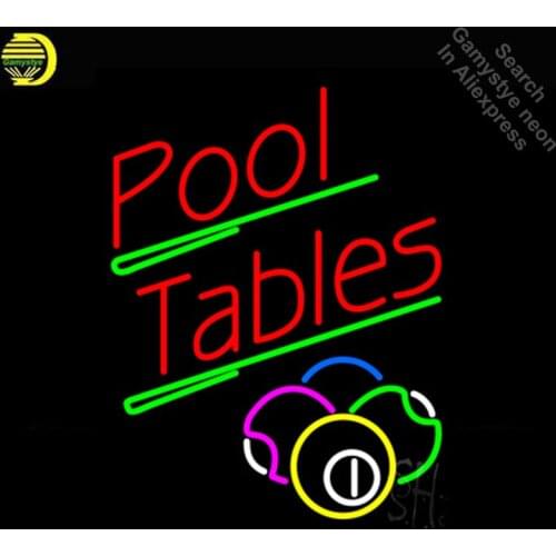Neon Sign for Pool Tables Ball Neon Bulb sign handcraft Real Glass tube Restaurant windows Dropshipping neon bar lights Home
