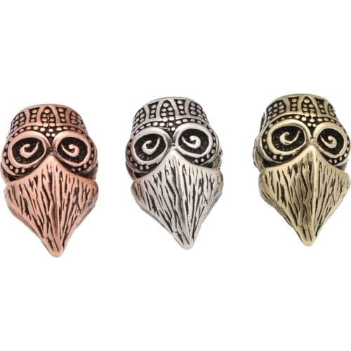 Mestylish European Punk Retro New Owl Bracelet DIY Copper Septum Beaded Charm Fashion Fit Mens Jewelry Accessories