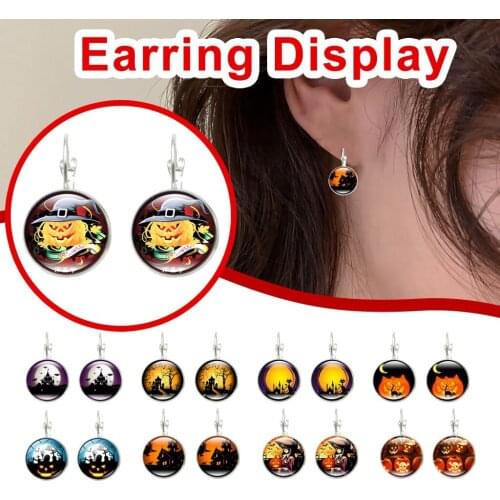 Original handmade Halloween Series Time Retro French Ear Hook Jewelry 2020 Women Halloween Sliver pendientes F Fast Ship