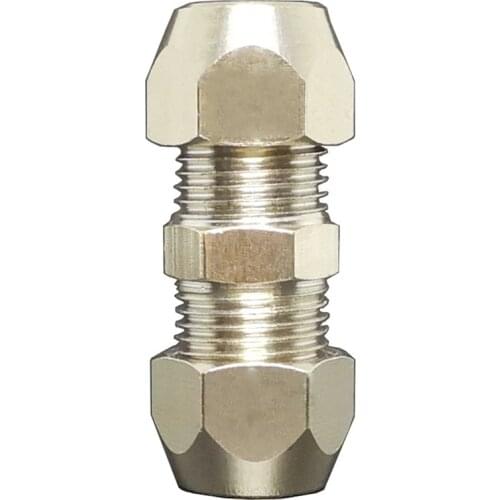 Fit 4/6/8/10/12/14/16mm OD Tube Equal Reducing Coupler Straight Compression Union Fitting Nickel Plated Brass Water Gas Fuel