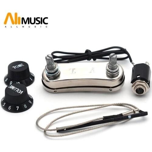 PS-700 With 500K 1V1T Acoustic Guitar Passive EQ Preamp Piezo Pickup with Volume and Tone Control Knob