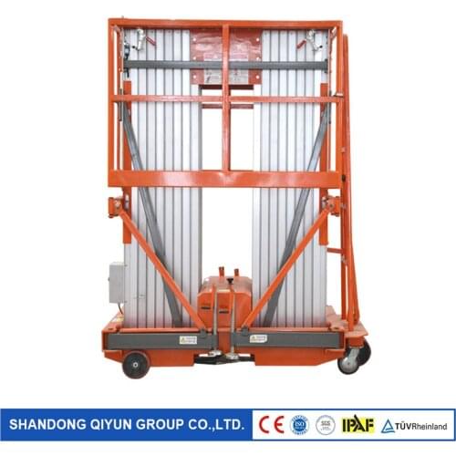 Qiyun CE ISO Electric 11m 200kg Manual Platform Four Mast Aluminum Alloy Lift Table with ODM OEM